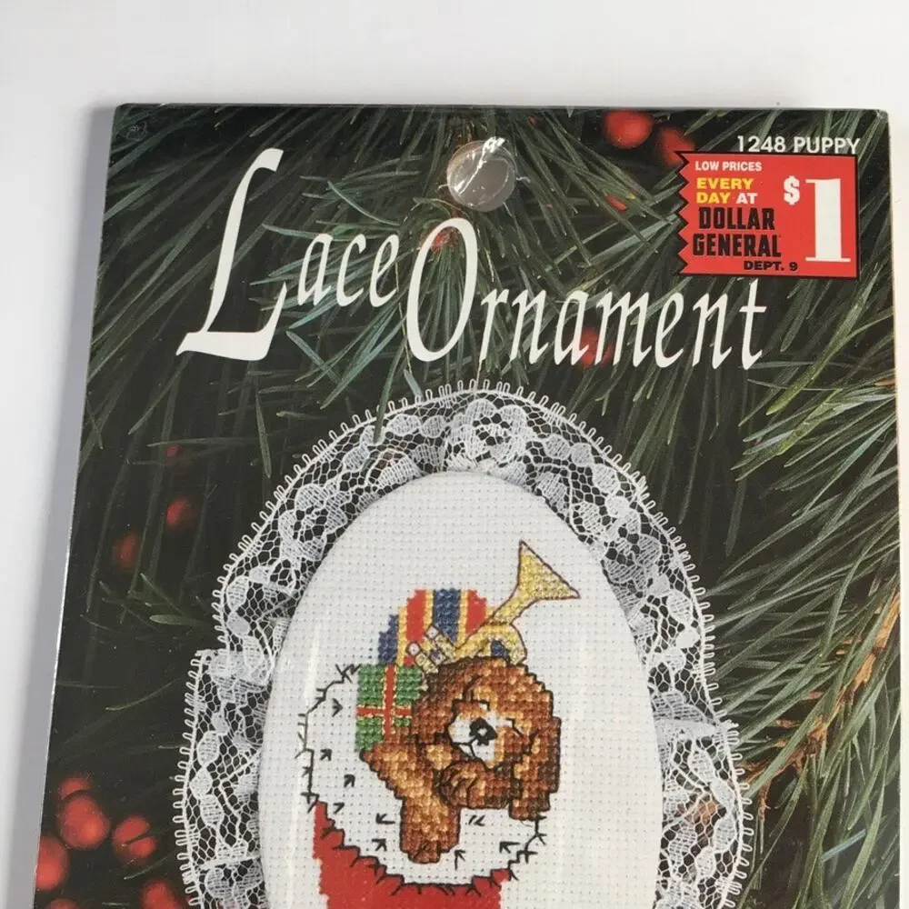 Designs for the Needle Christmas Ornament Cross Stitch Kit 1248 Puppy Dog US NEW